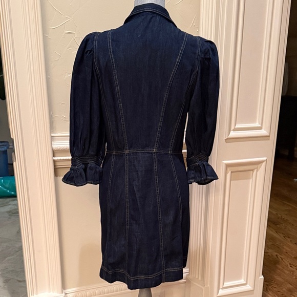 Anthropologie Dark Blue Long Sleeve Dress SZ 8 - Picture 5 of 5